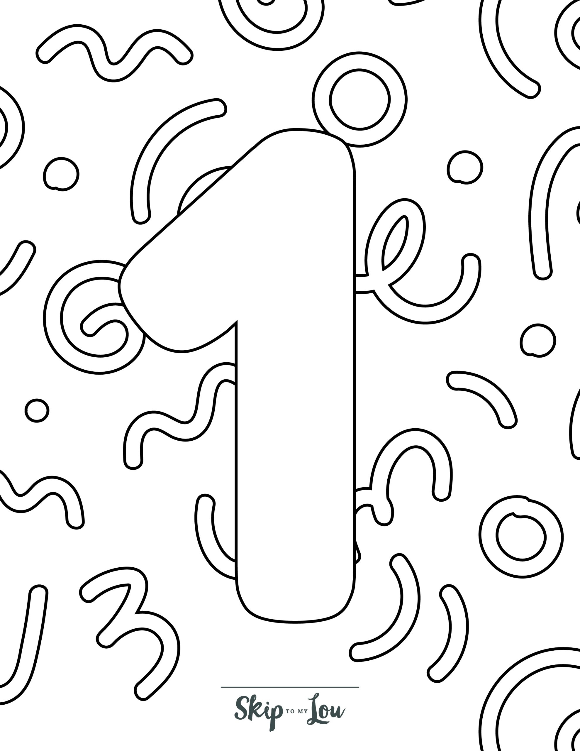 Number Coloring Pages Free Printable Numbers To Color Skip To My Lou