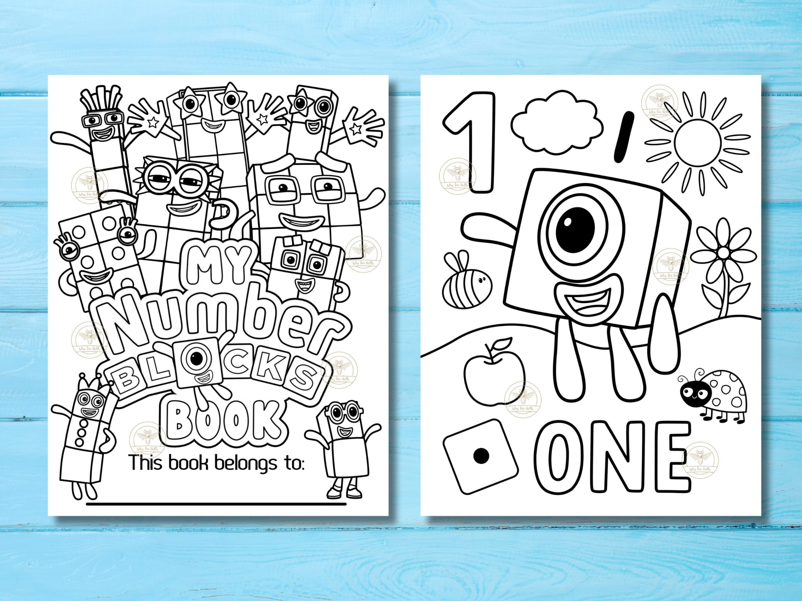 number block coloring pages