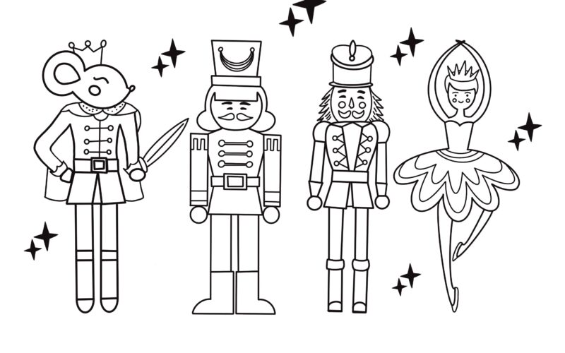 Nutcracker Christmas Coloring Page Kids Activity PDF Etsy