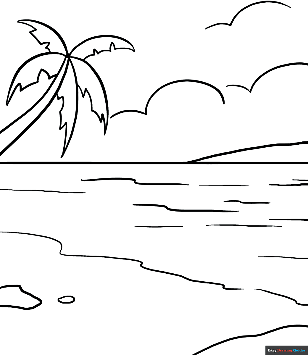 ocean coloring page