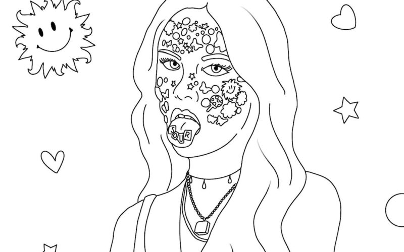 Olivia Rodrigo Coloring Page Sour Etsy