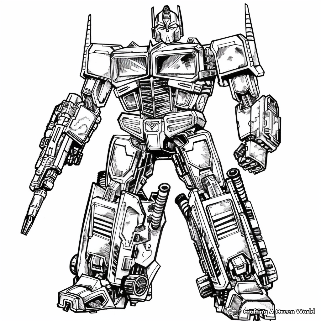 transformer coloring page