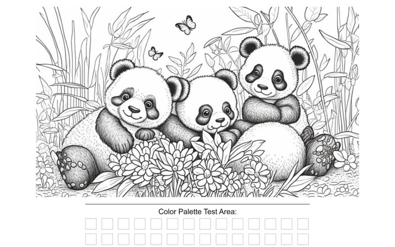Panda Bear Cubs Coloring Pages For Adults 16 Adult Coloring Pages Printable Adult Coloring Digital File Printable PDF File With BONUS 4 Etsy