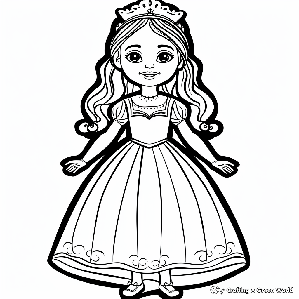 Paper Doll Coloring Pages Free Printable 