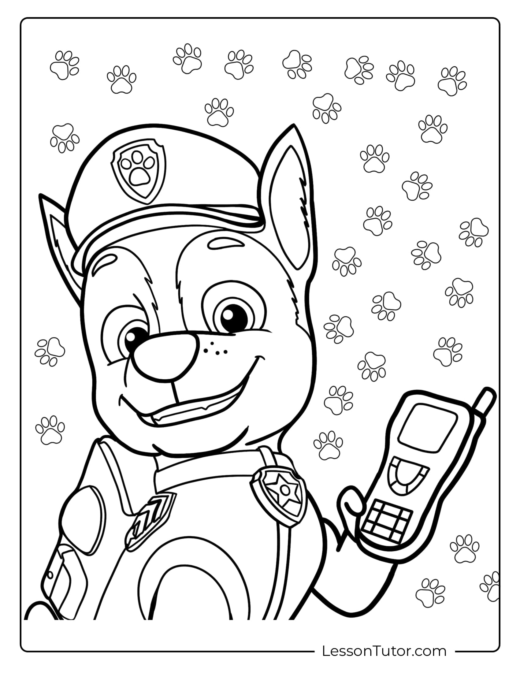 chase coloring page