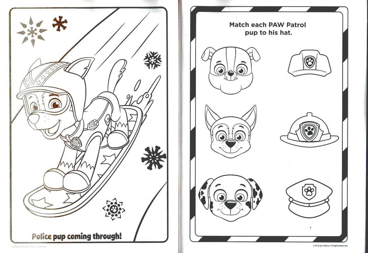 paw patrol coloring book pages