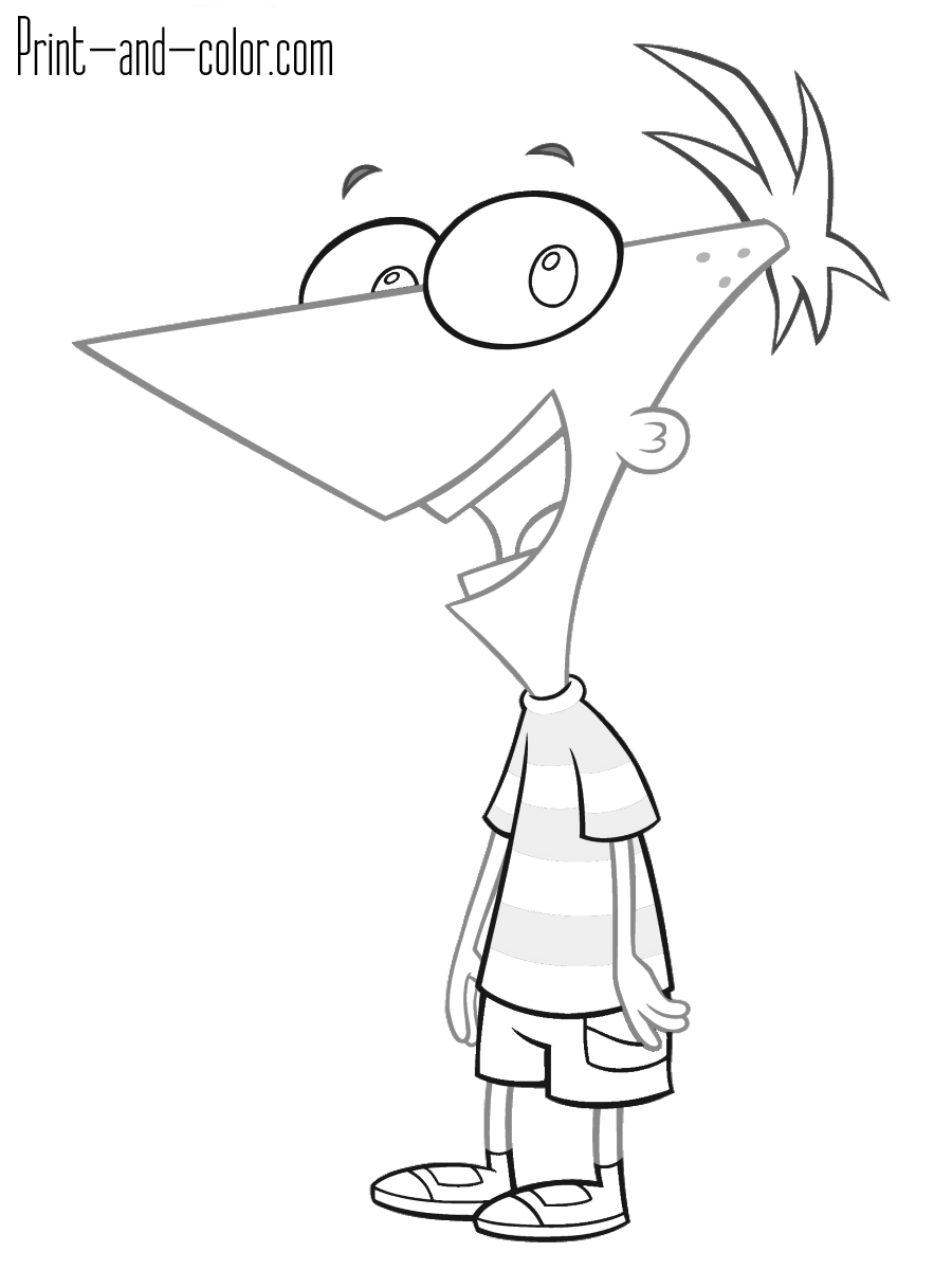 Phineas And Ferb Coloring Pages Print And Color