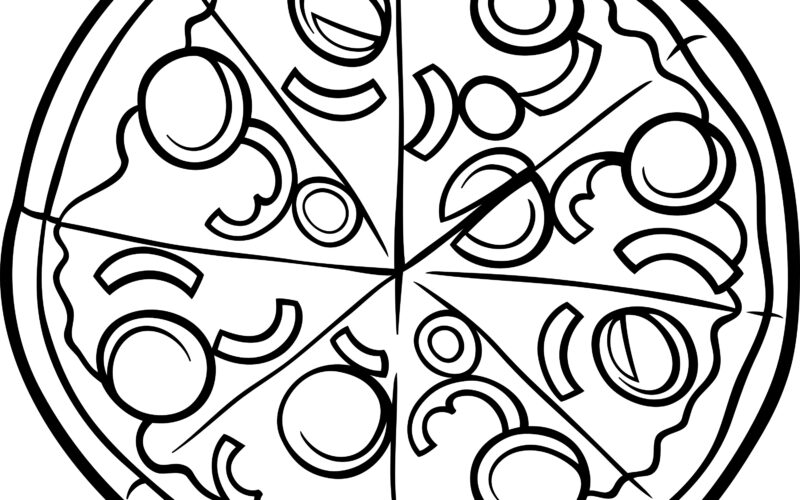 Pizza Coloring Page Printable