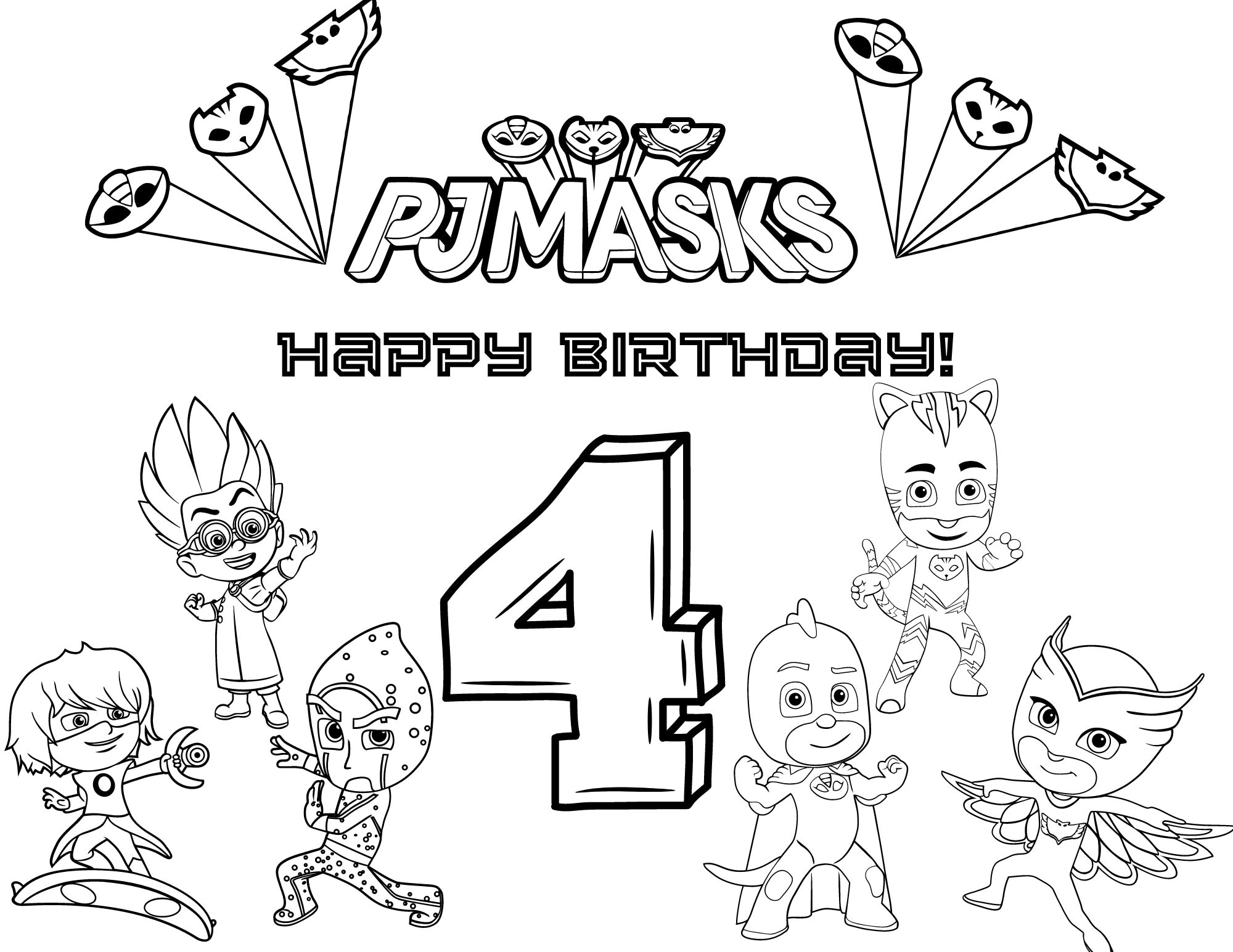 coloring pages for pj masks coloring pages for pj masks