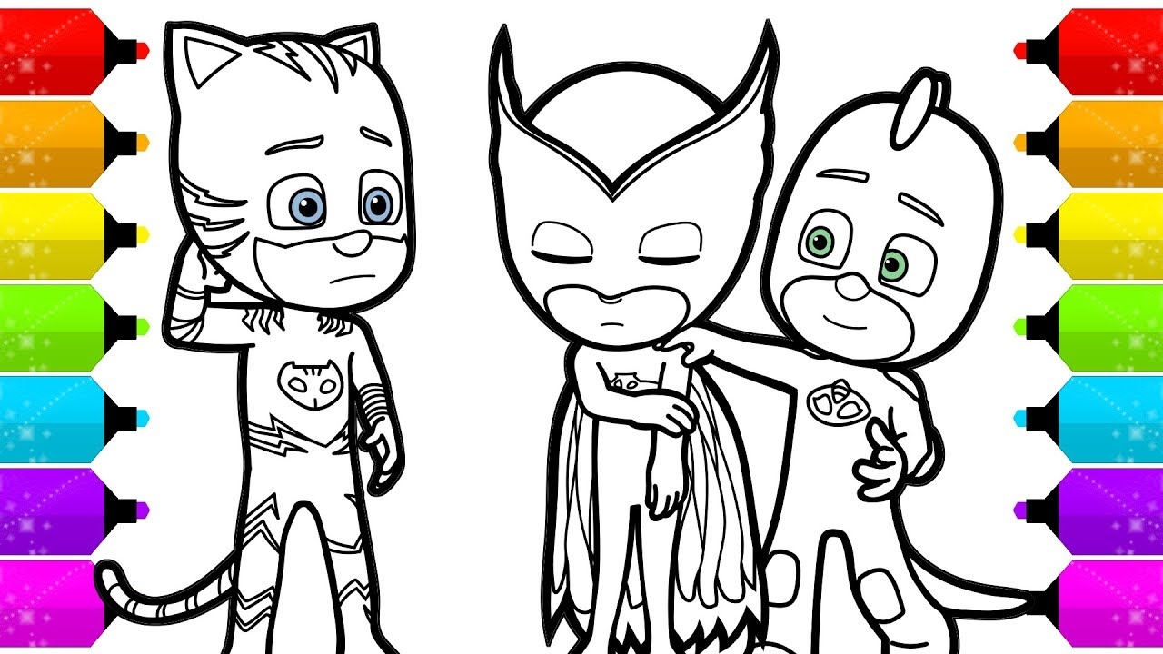 pj mask coloring page