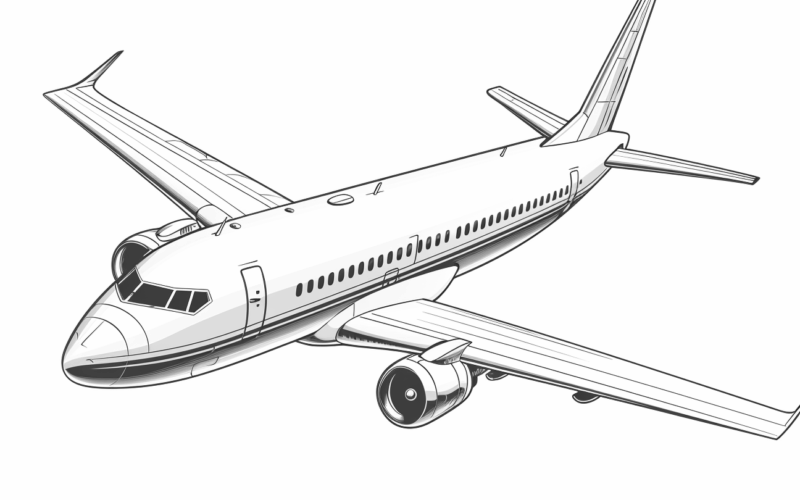 Plane Coloring Page From Zup kids