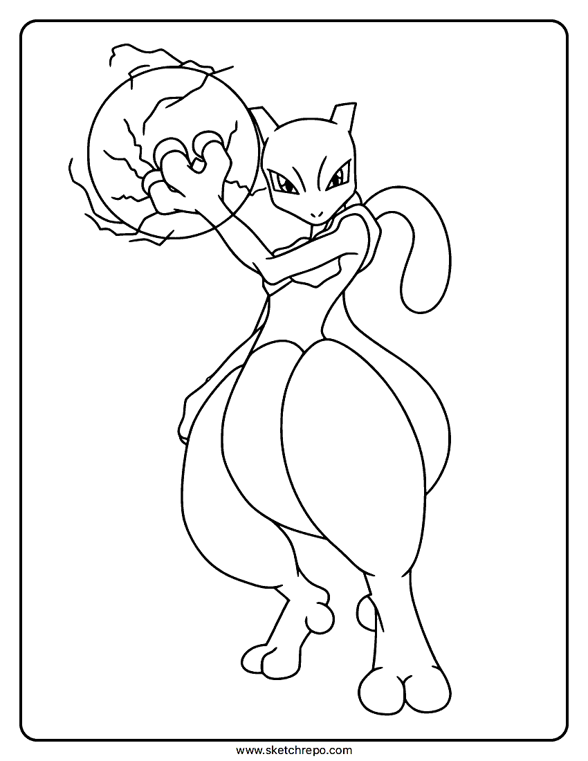 mewtwo coloring page