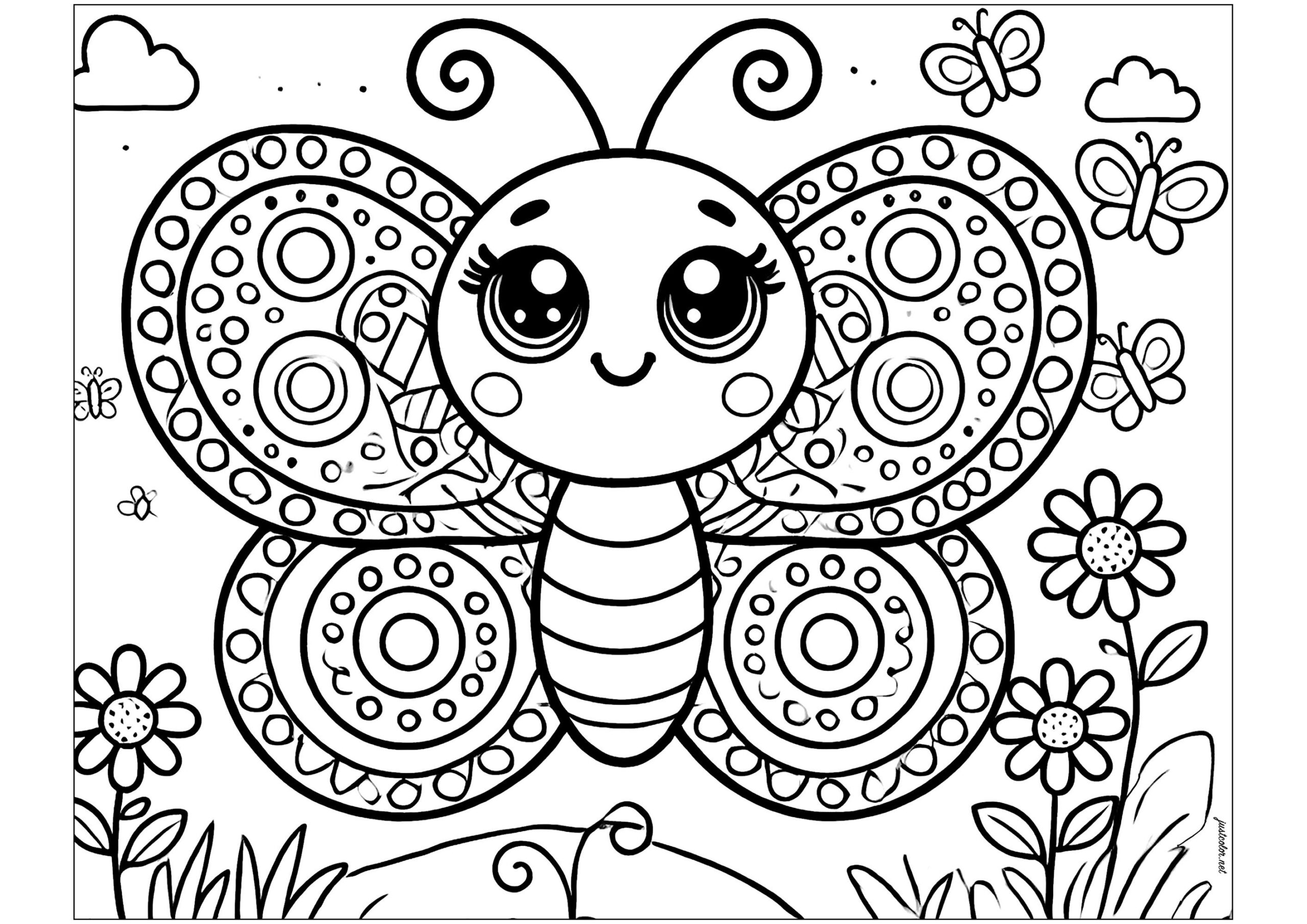 butterflies coloring pages