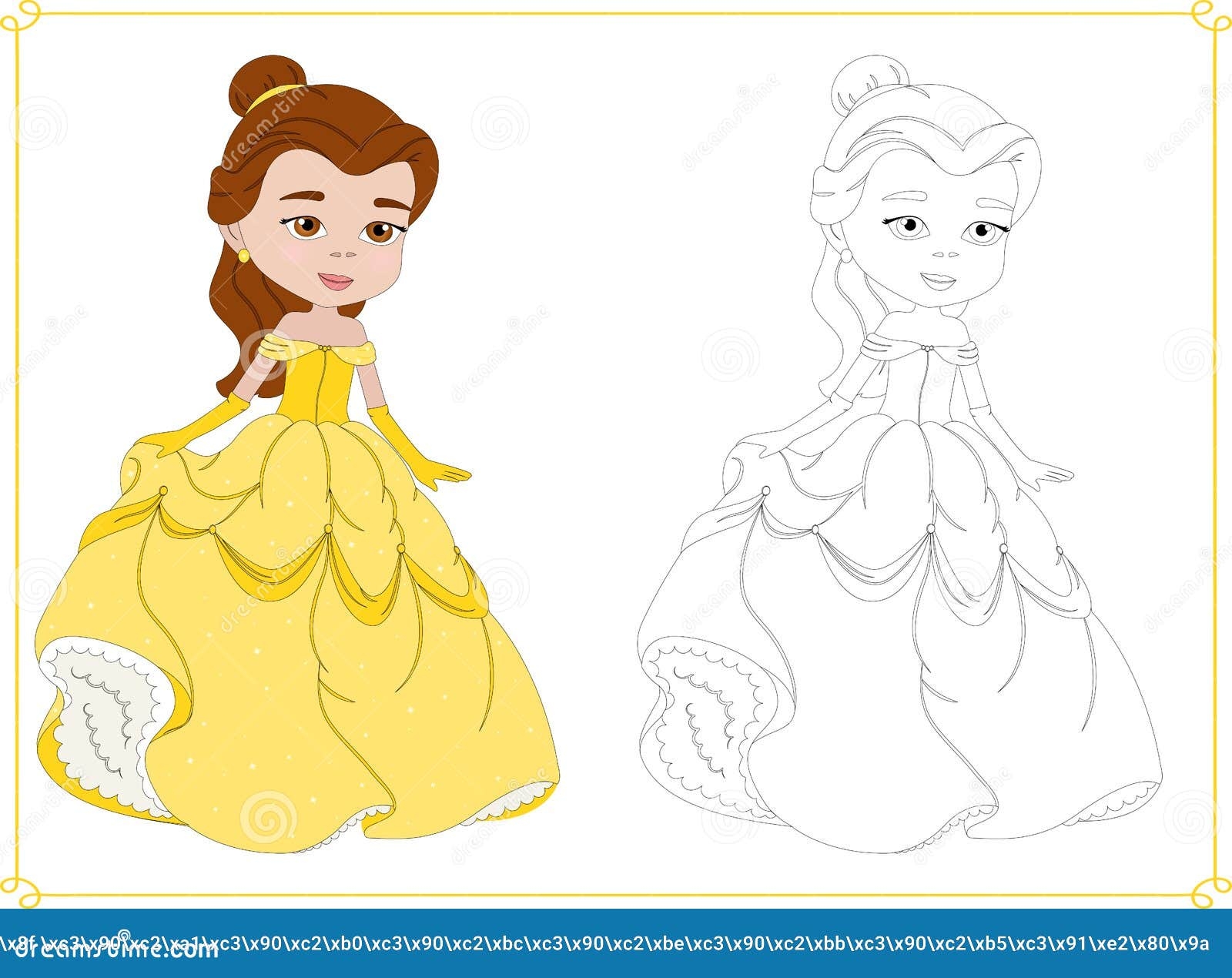 belle coloring pages
