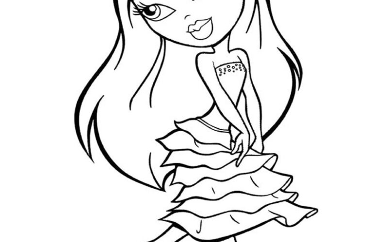 Princess Bratz Coloring Pages Hellokids