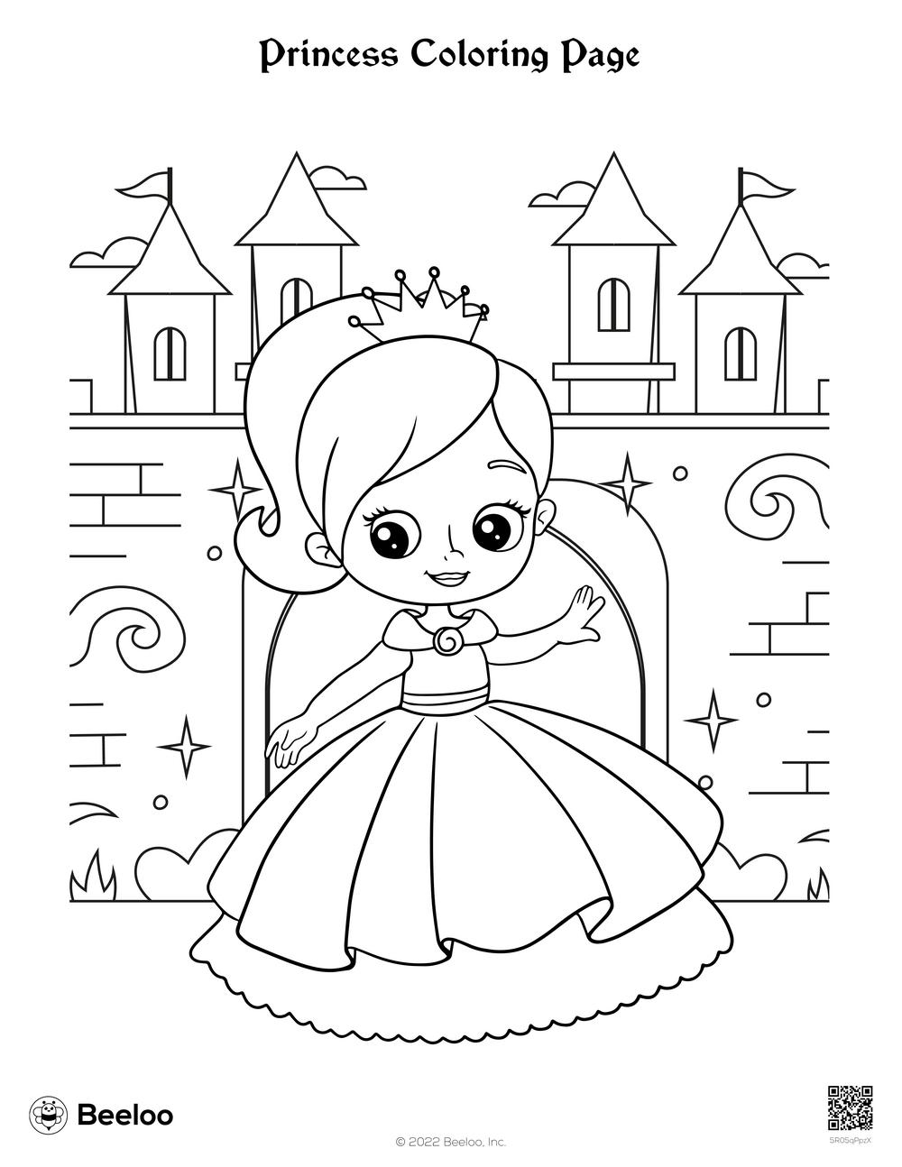 coloring page princess coloring page princess