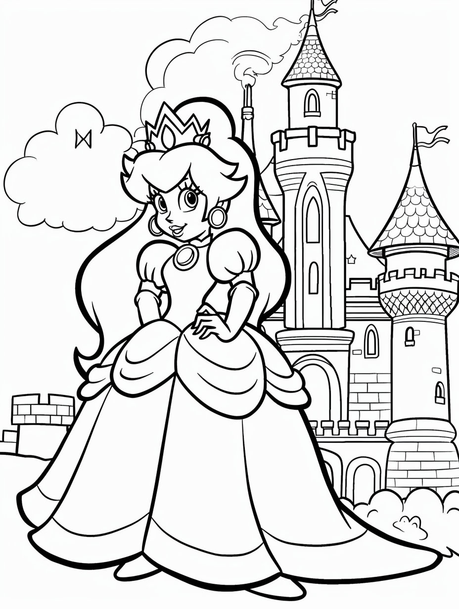 Princess Peach Coloring Adventure 300 Pages Printable Digital Download Etsy Princess Peach Coloring Adventure 300 Pages Printable Digital Download Etsy