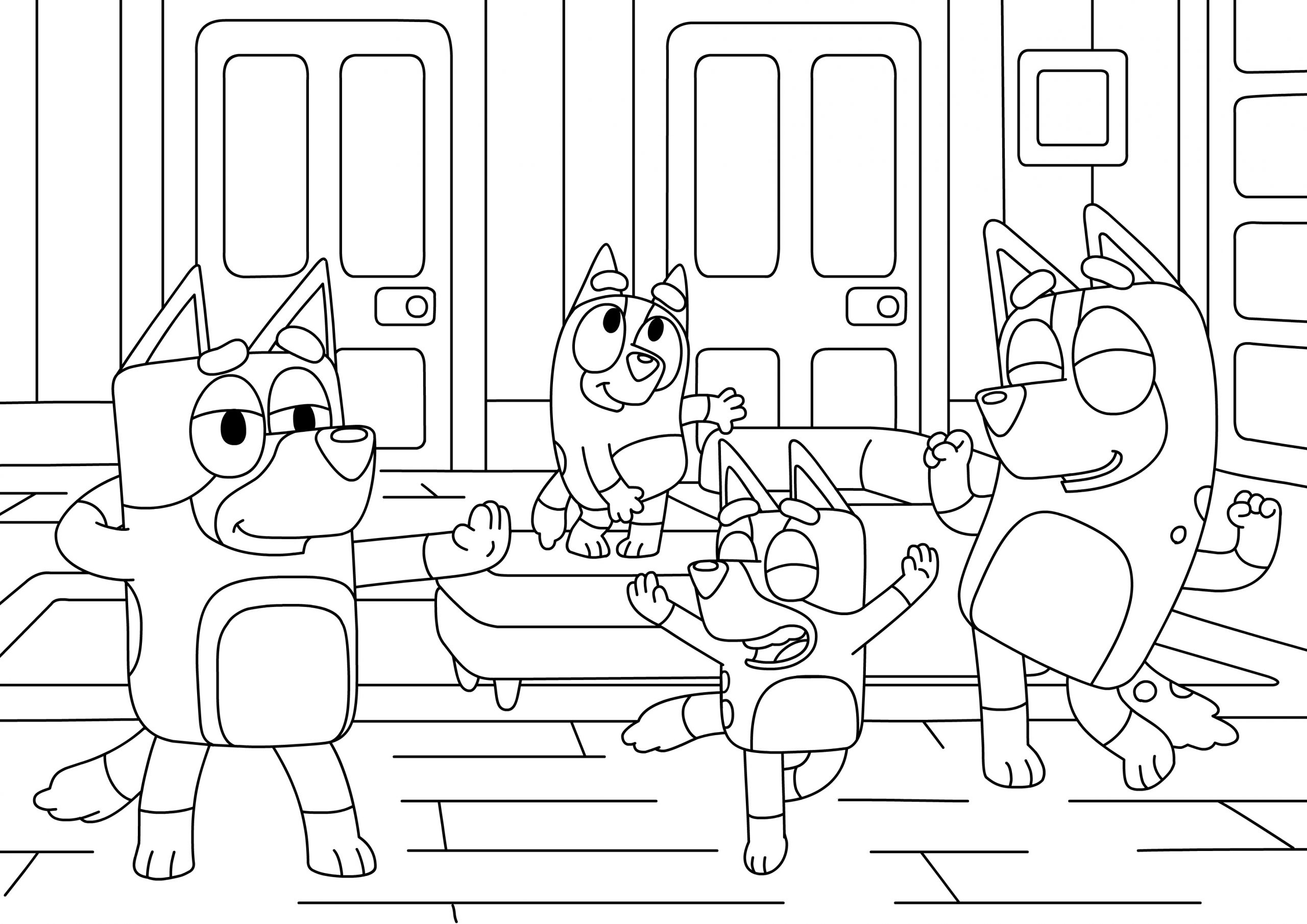 bluey coloring pages