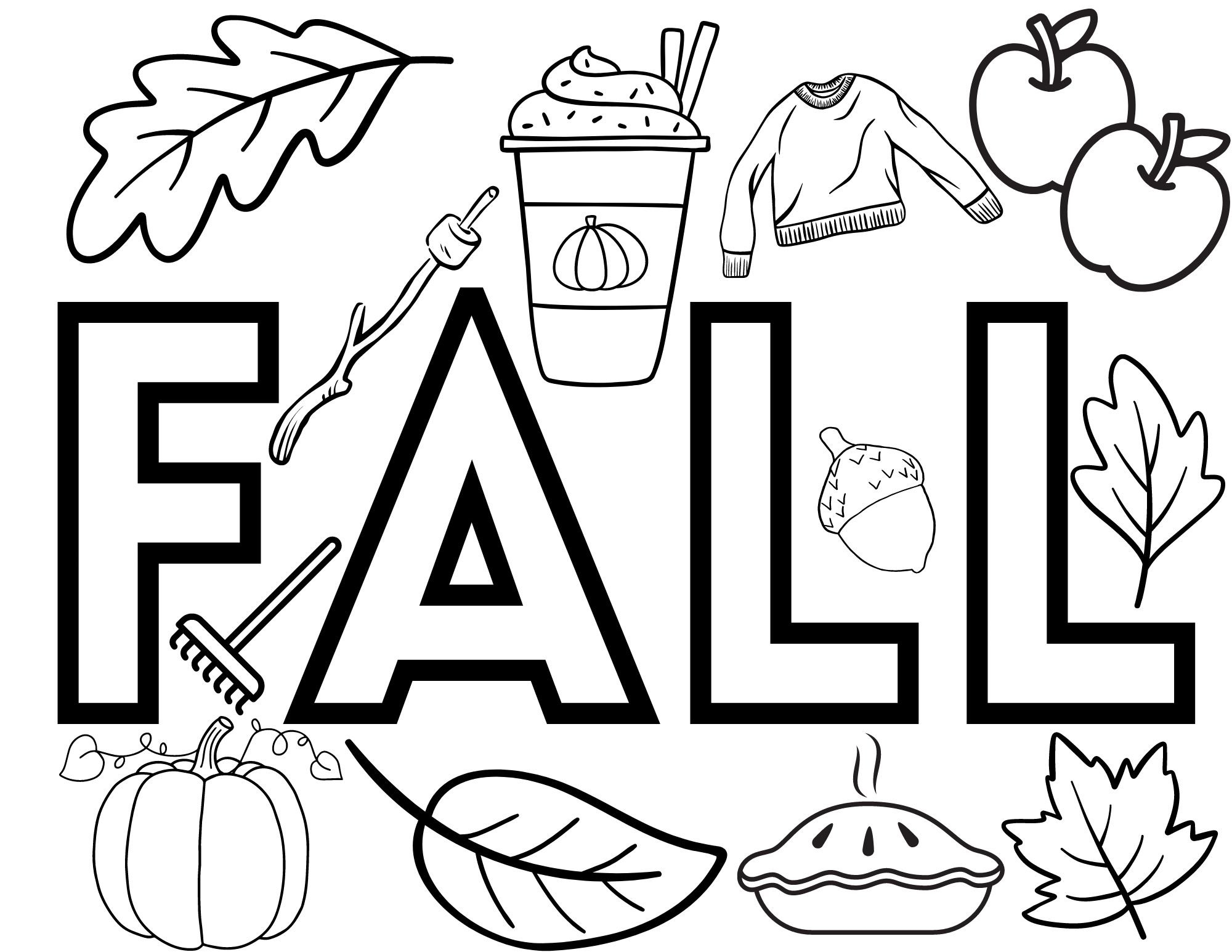 coloring pages fall