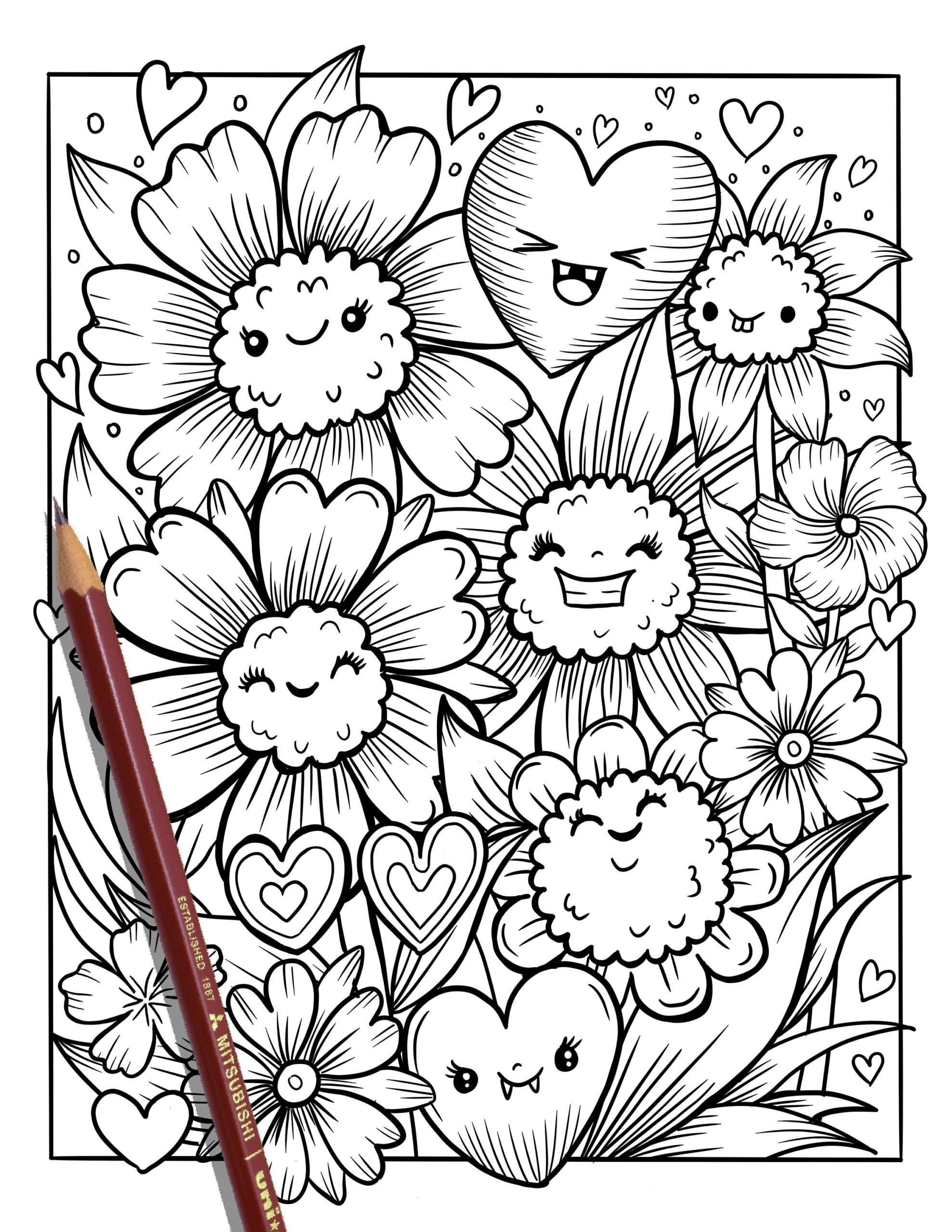 cute flower coloring pages cute flower coloring pages