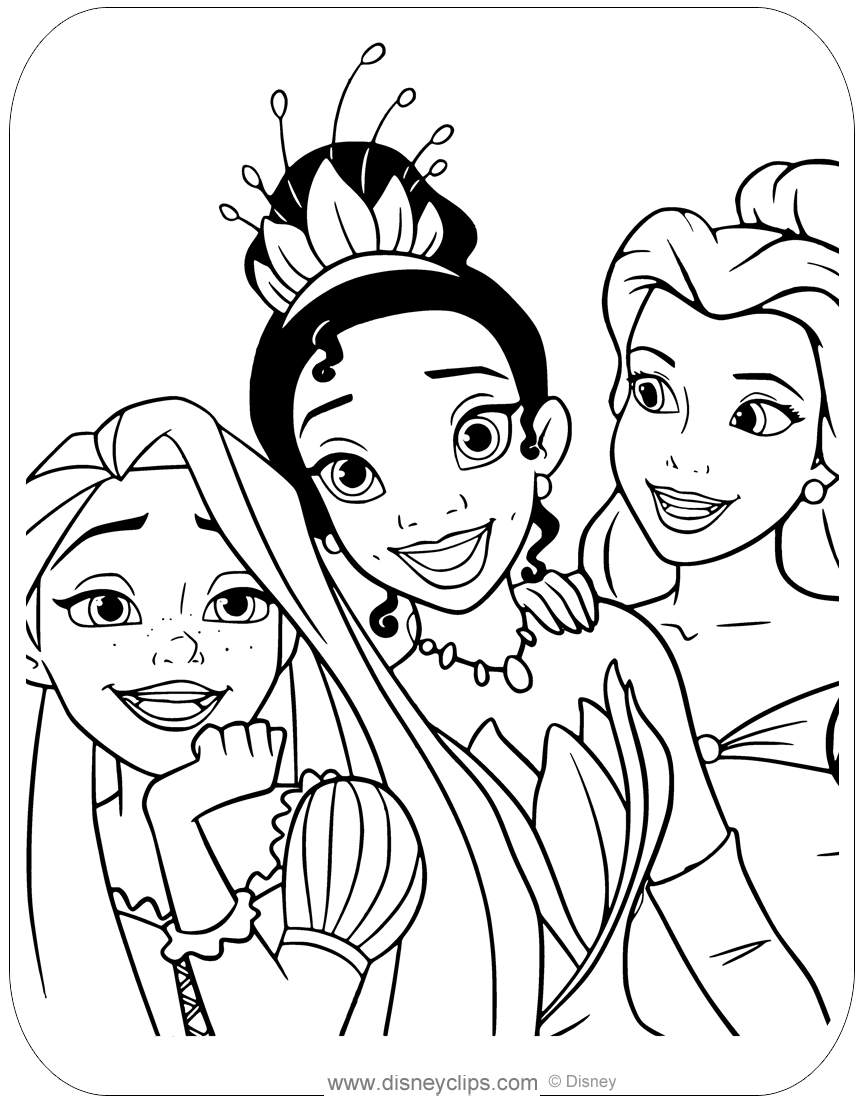 disney princess coloring book pages