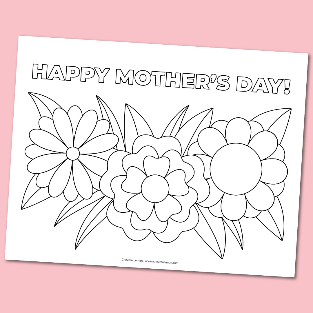 mother's day coloring page