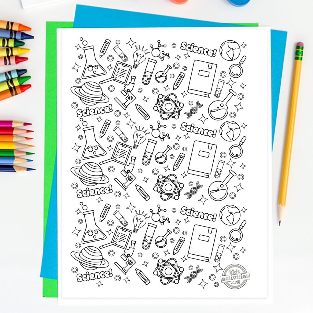 Printable Science Doodles Coloring Page Kids Activities Blog Printable Science Doodles Coloring Page Kids Activities Blog