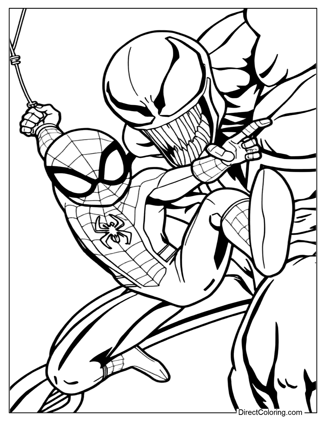 coloring pages spiderman printable