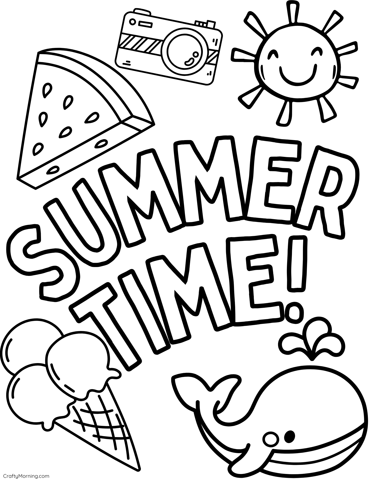 free summer coloring pages printable