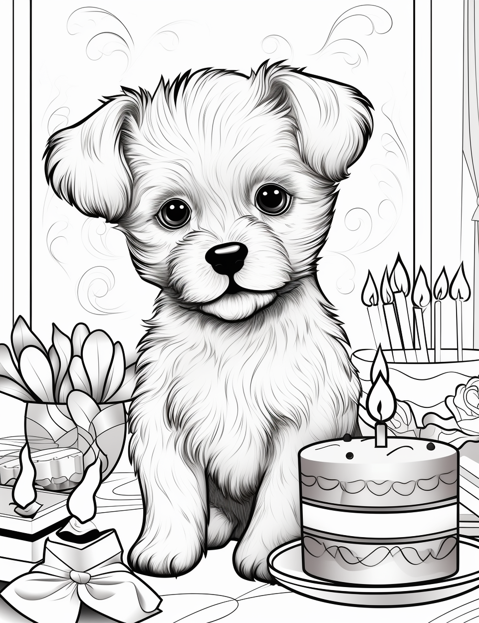 cute puppy dog coloring pages