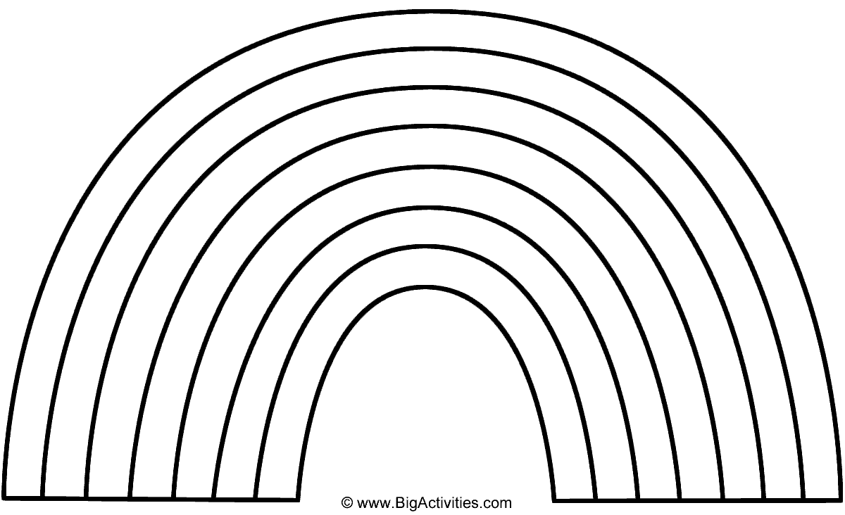coloring page rainbow