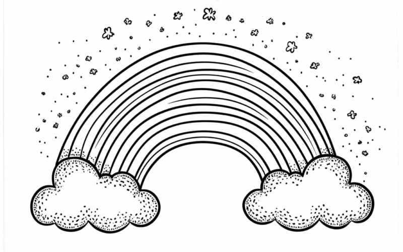 Rainbow Coloring Pages Free Printable