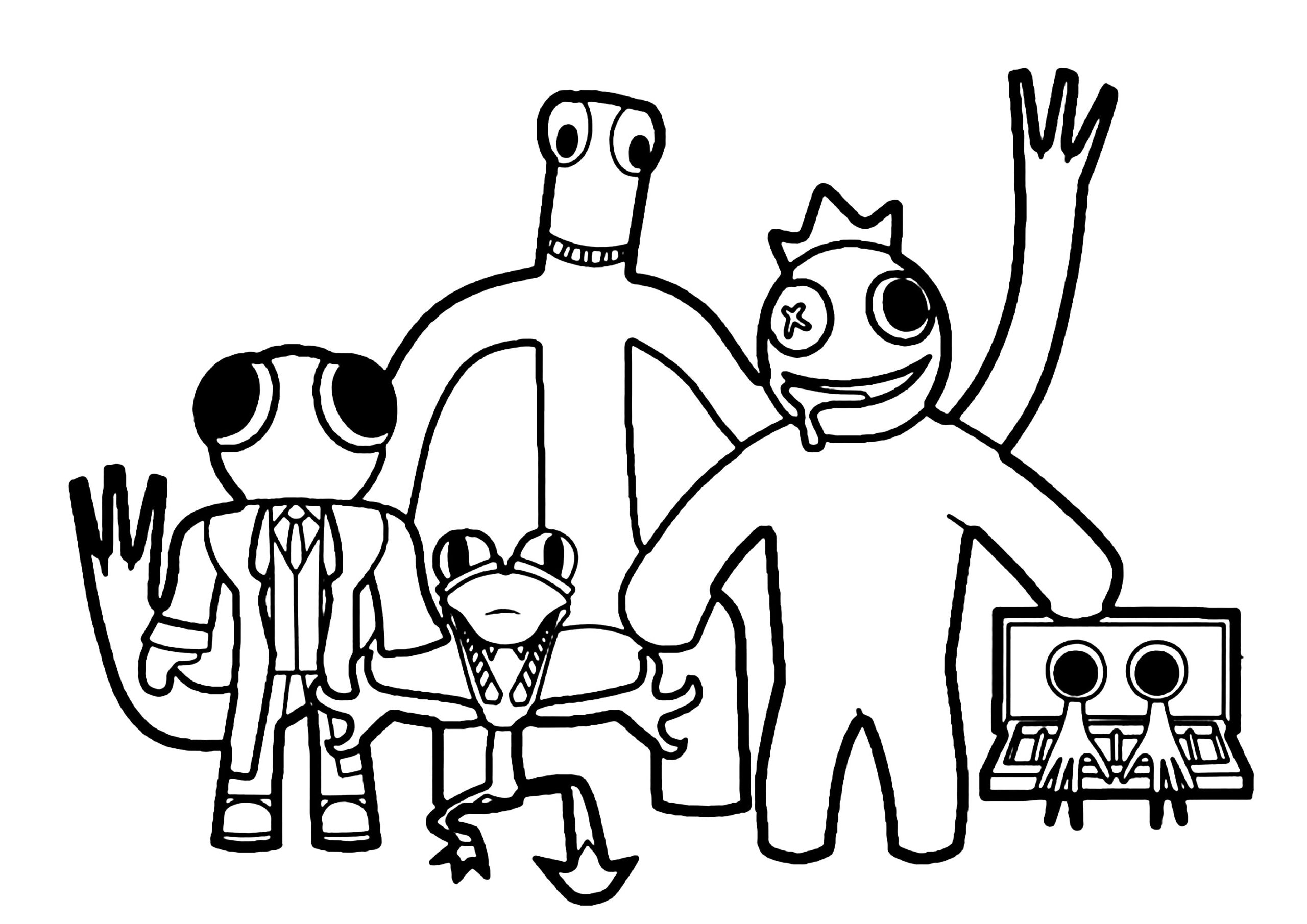 rainbow friends coloring pages