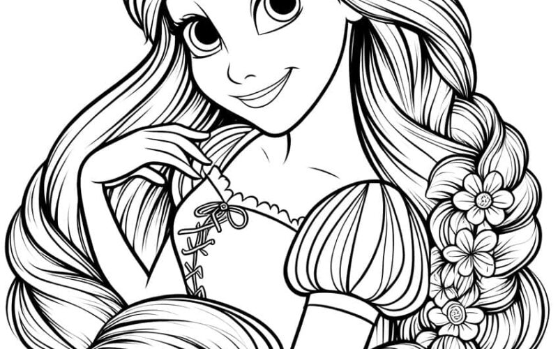 Rapunzel Tangled Coloring Pages 37 Free Sheets