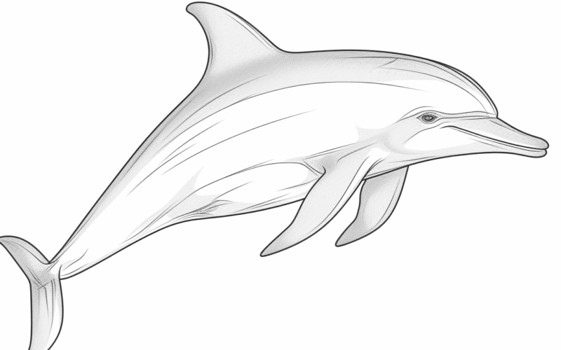 Realistic Dolphin Coloring Page From Zup kids