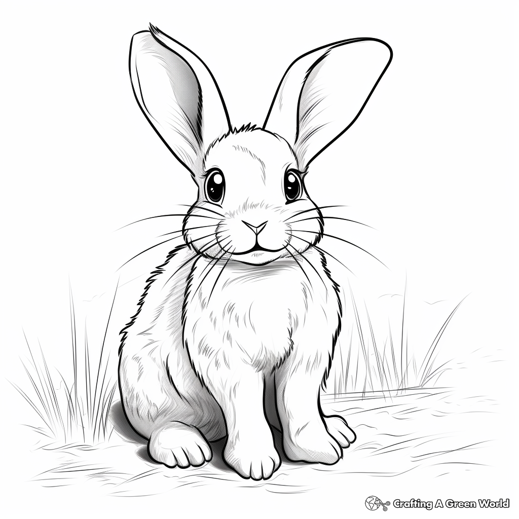 coloring page rabbit