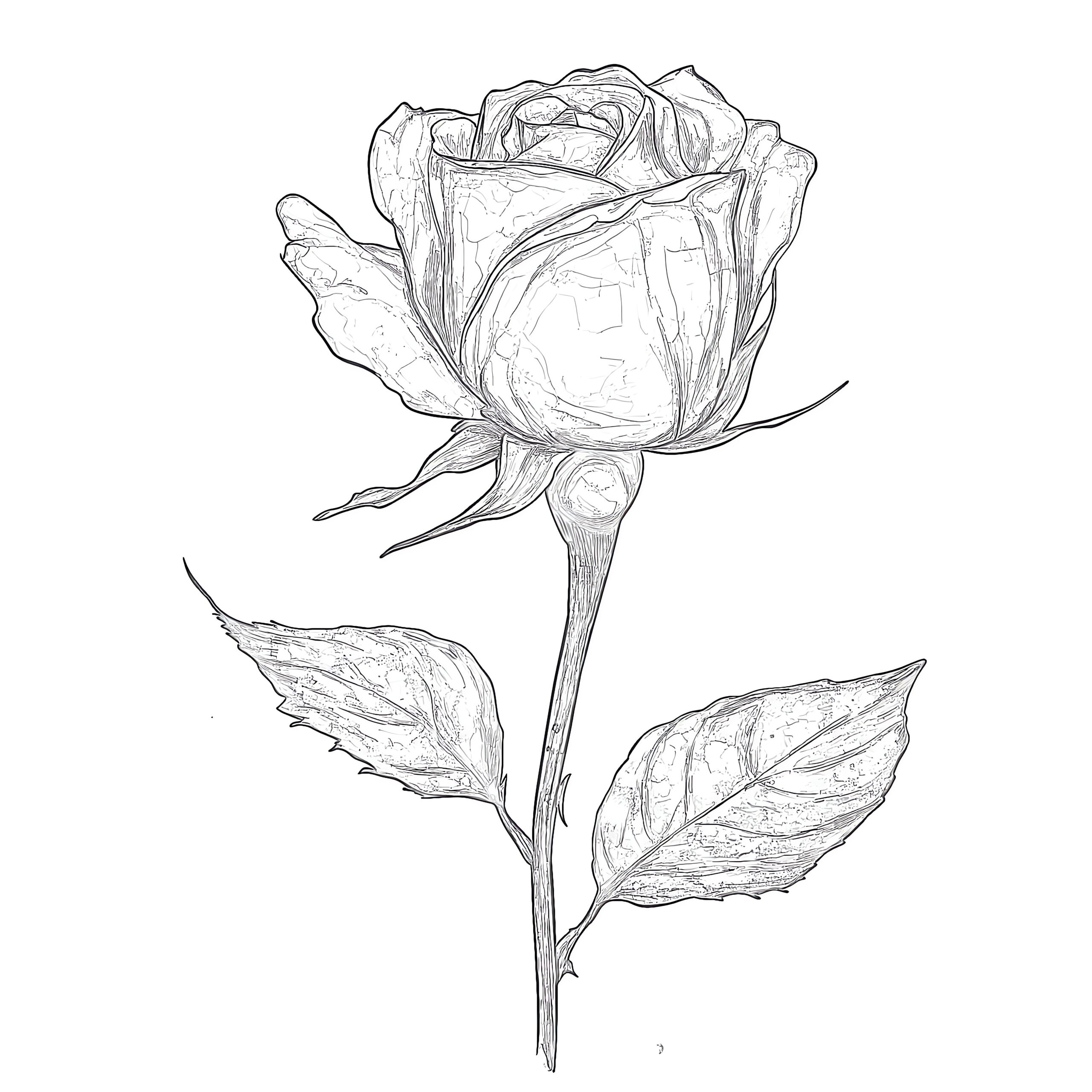 Realistic Rose Coloring Pages Coloring Pages Mimi Panda