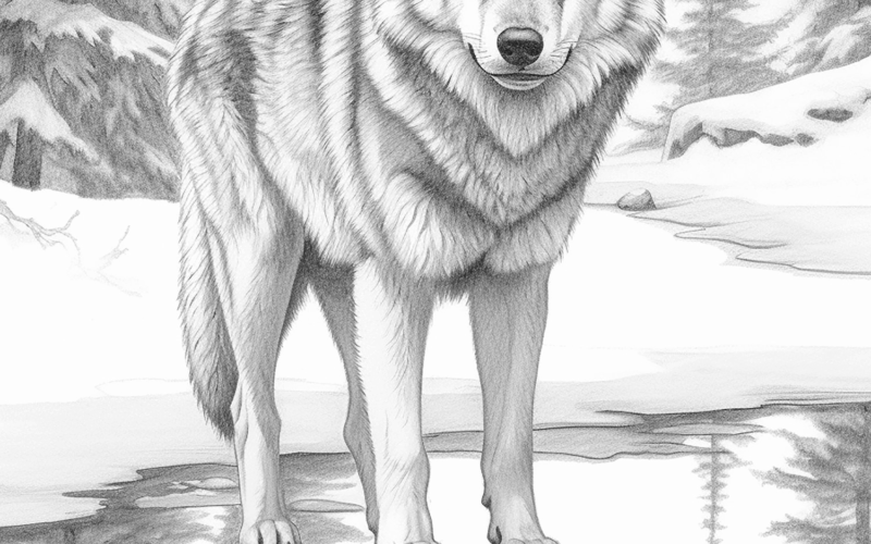 Realistic Wolf Coloring Pages Payhip