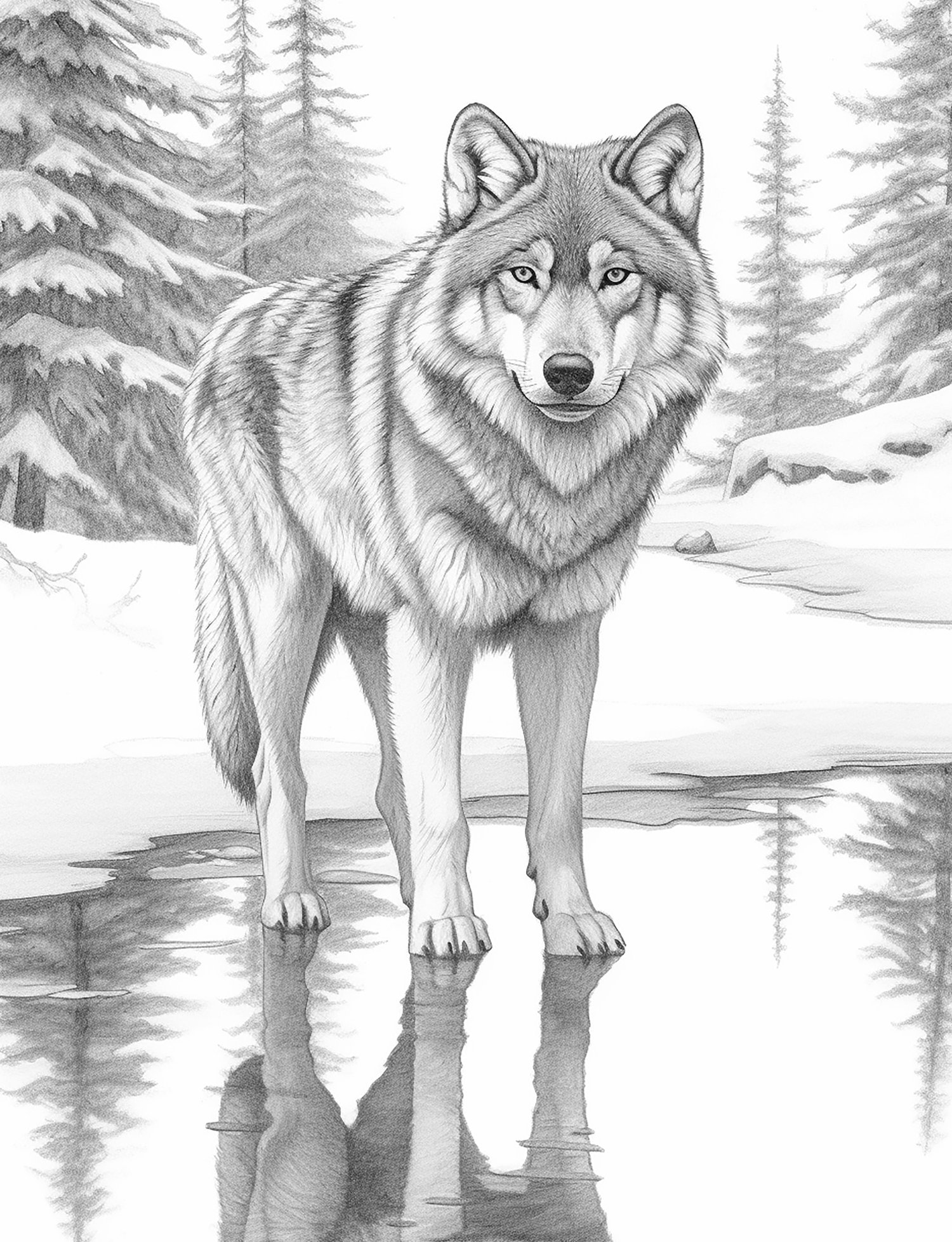 Realistic Wolf Coloring Pages Payhip