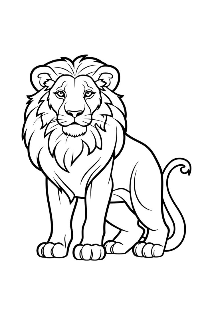 Roar Into Summer Fun With A Majestic Lion Coloring Page Lion Coloring Pages Line Art Drawings Animal Coloring Pages