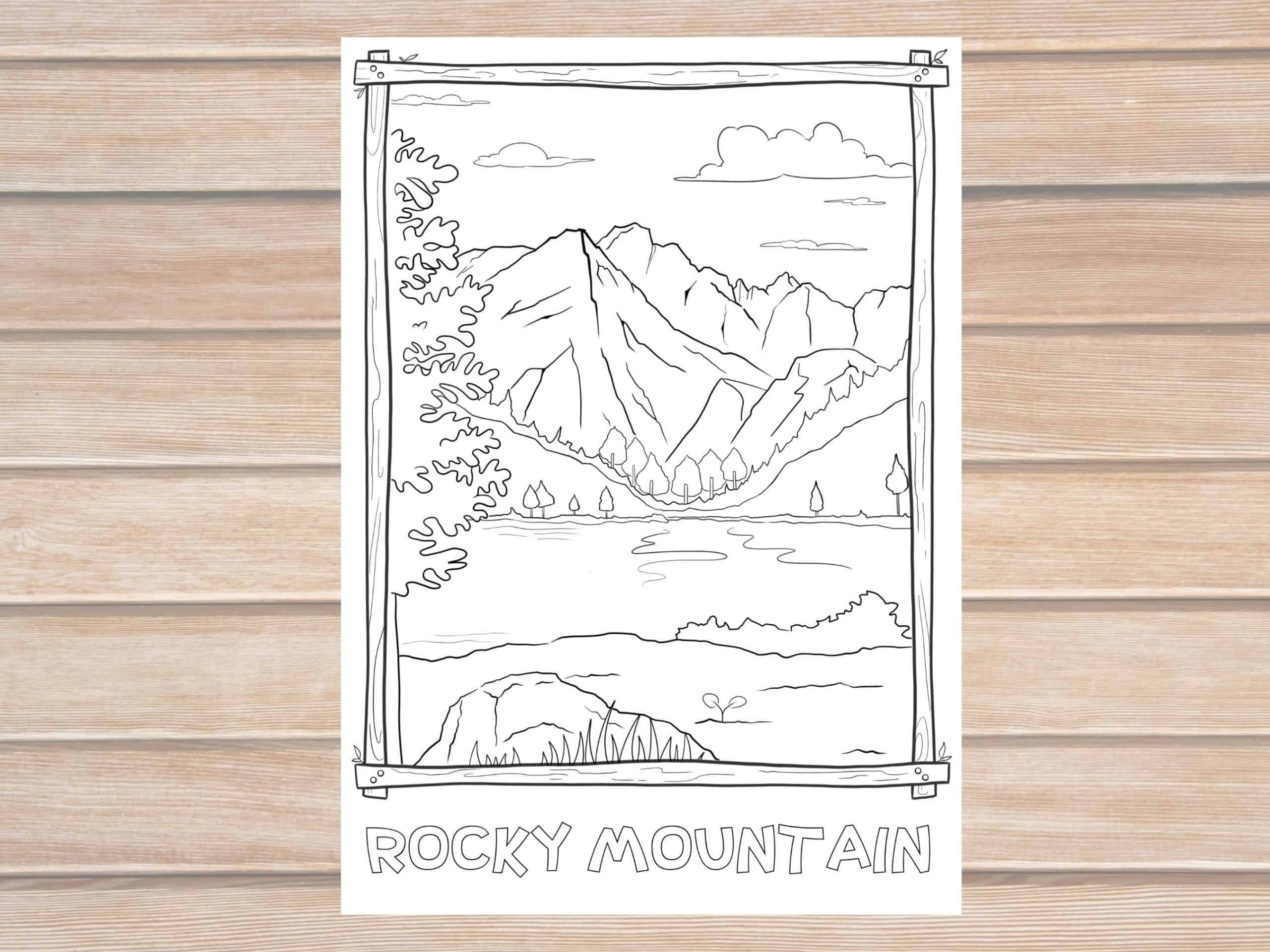 Rocky Mountain National Park Coloring Page Printable PhotoJeepers Rocky Mountain National Park Coloring Page Printable PhotoJeepers