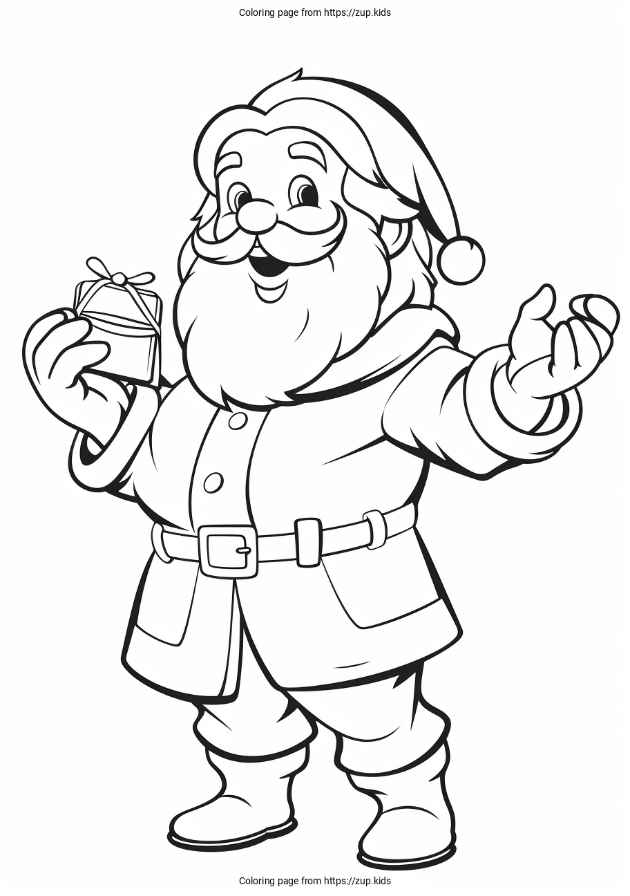 Santa Claus Coloring Page From Zup kids