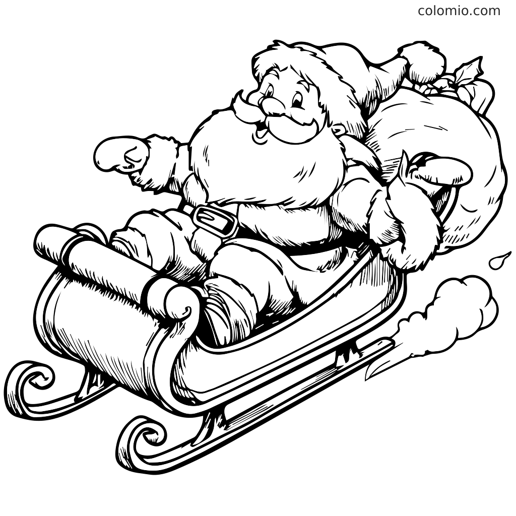 santa claus coloring page
