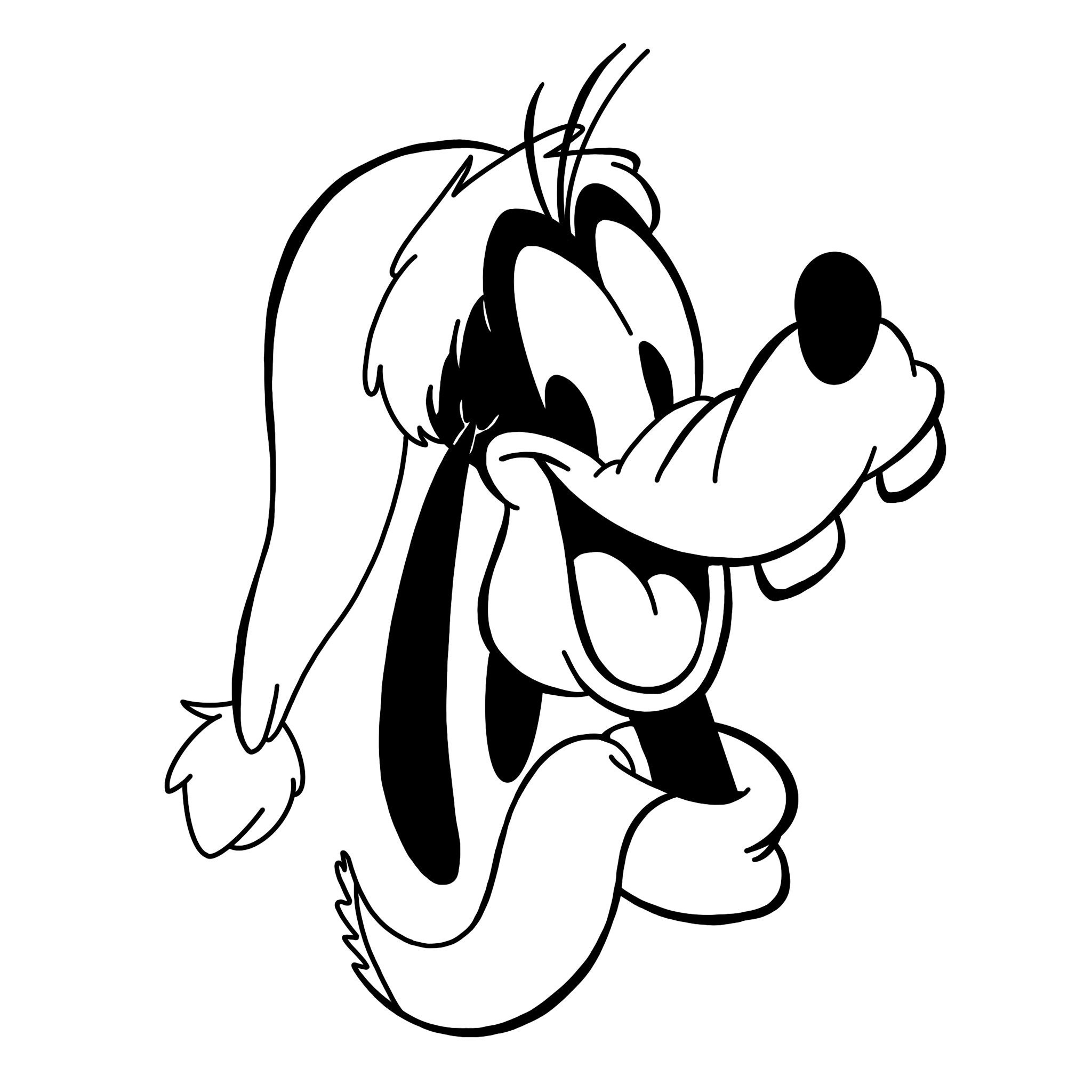 Santa Goofy Digital Files Svg pdf png jpeg Christmas Coloring Pages Etsy