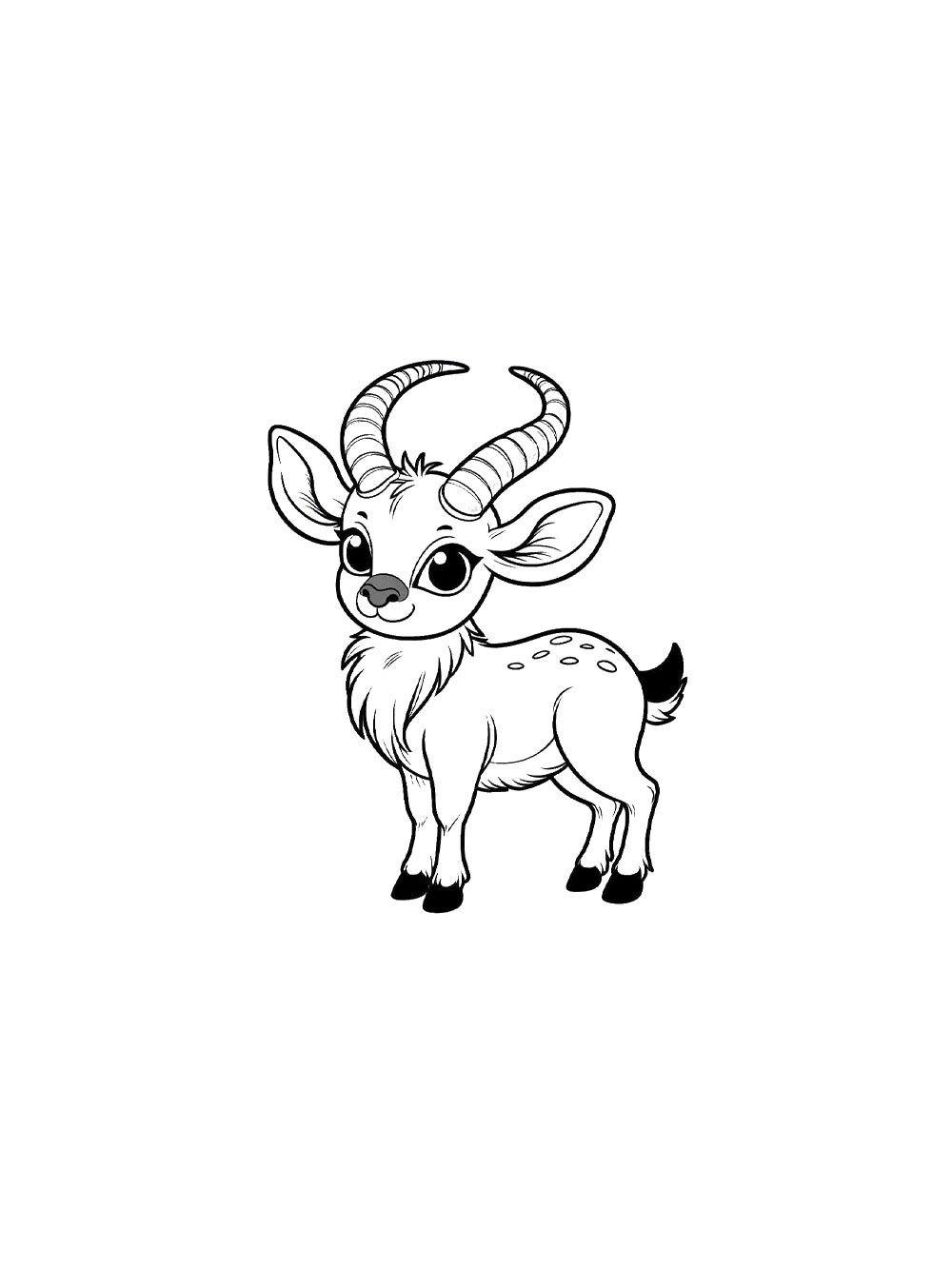 saola coloring page saola coloring page
