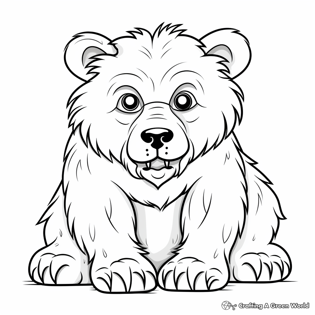 Scary Bear Coloring Pages Free Printable 