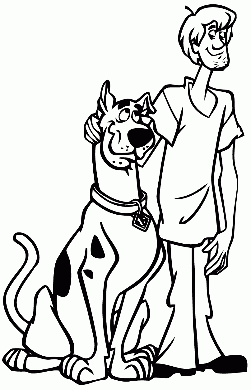 coloring pages of scooby doo