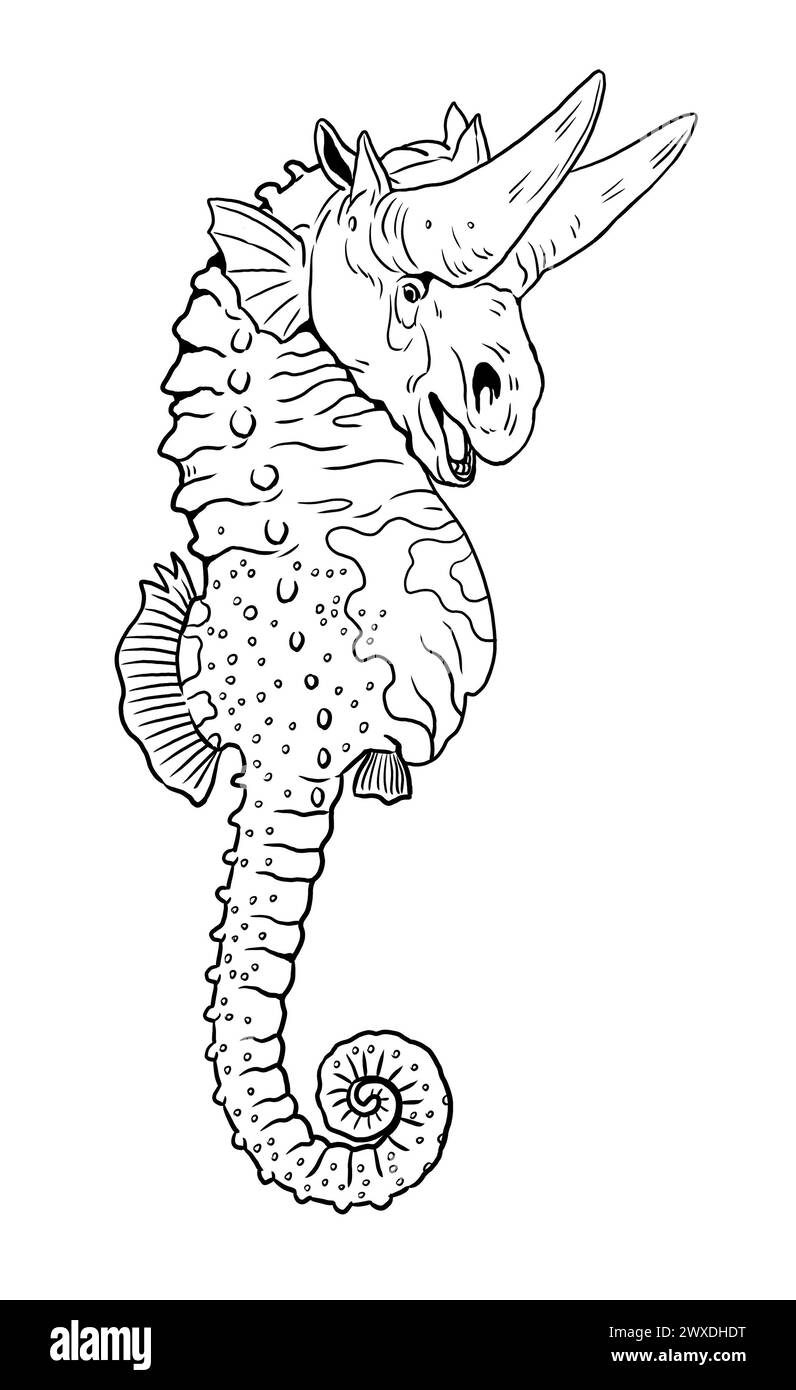 coloring page of a seahorse coloring page of a seahorse