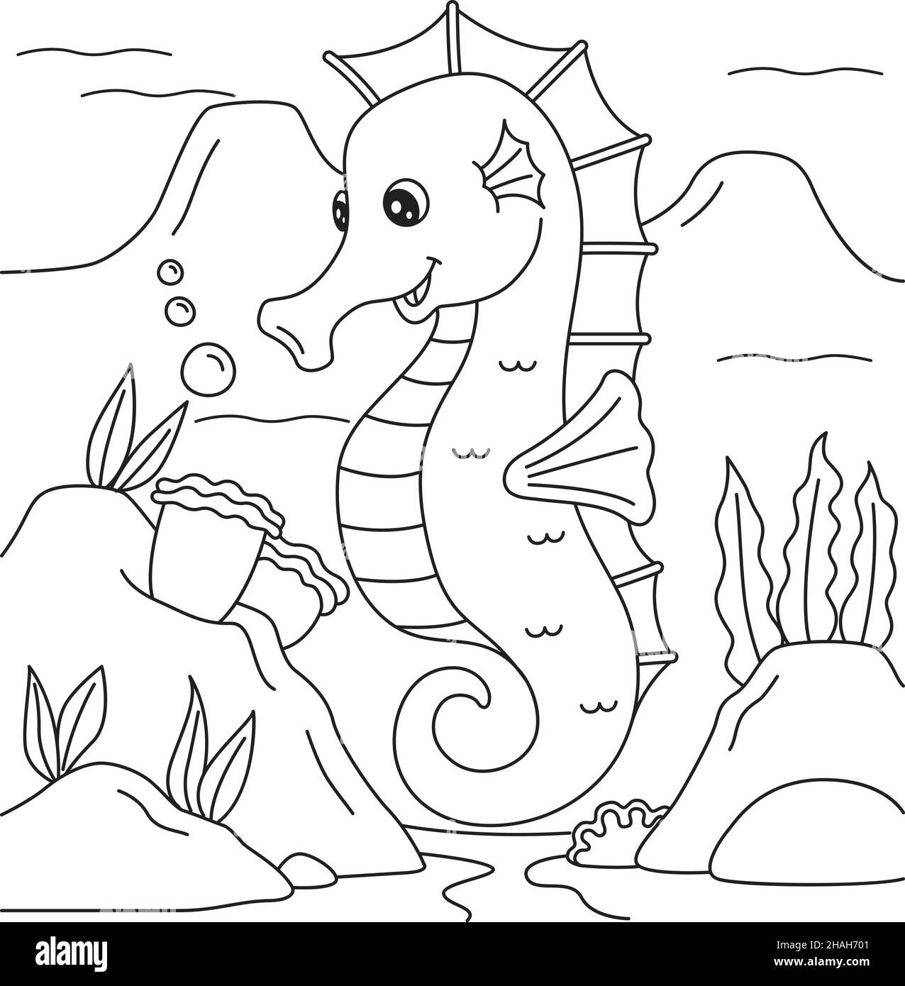 seahorse coloring page seahorse coloring page
