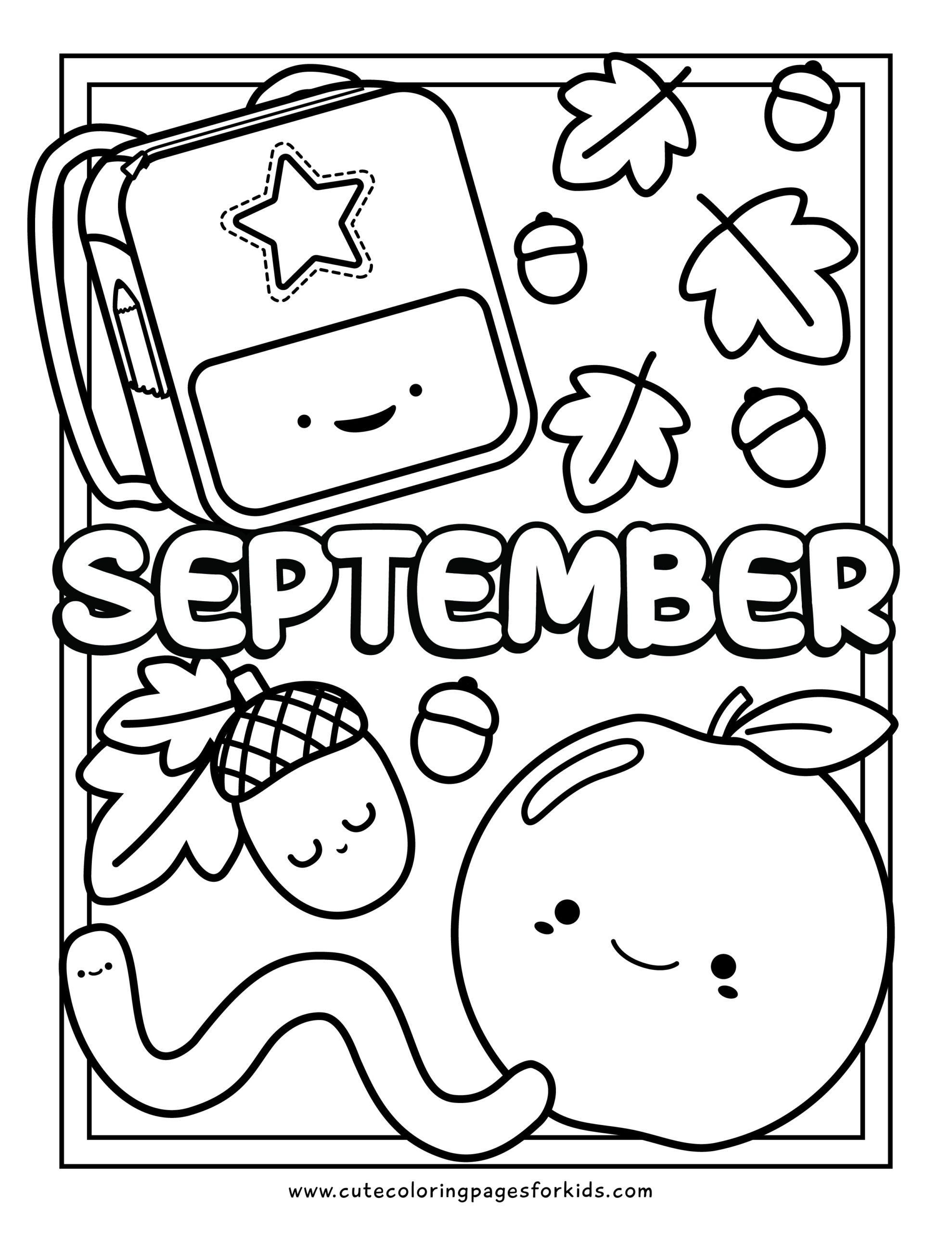 September Coloring Pages Cute Coloring Pages For Kids September Coloring Pages Cute Coloring Pages For Kids